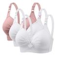 thumbnail image 1 of Timegard 3pc Plus Size Bras for Women Wireless Adjustable Strap Full Support Breathable Everyday Bra, 1 of 4