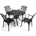 thumbnail image 1 of Patiojoy 5-Piece Cast Aluminum Patio Dining Set Outdoor Conversation Set with 4 Chairs & Table, 1 of 5