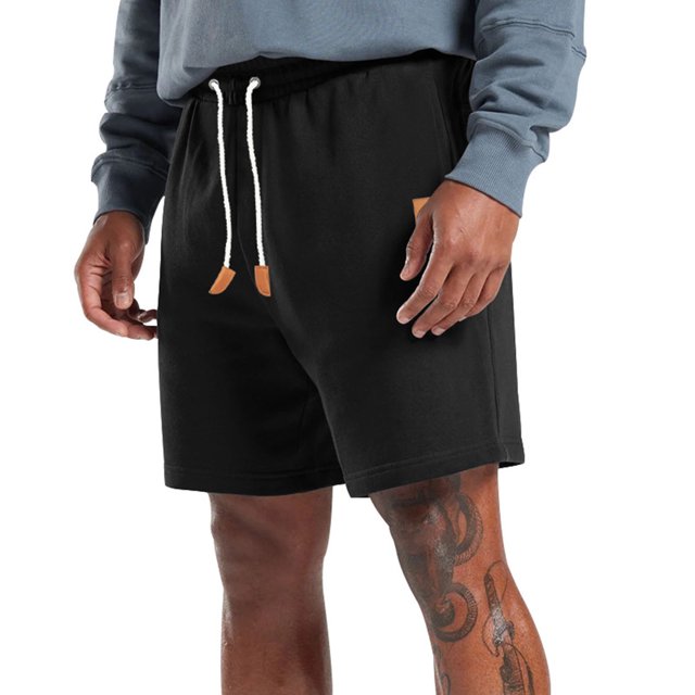 Dvkptbk Shorts Men's Cotton Elastic Drawstring Color Sports Pocket Shorts on Clearance