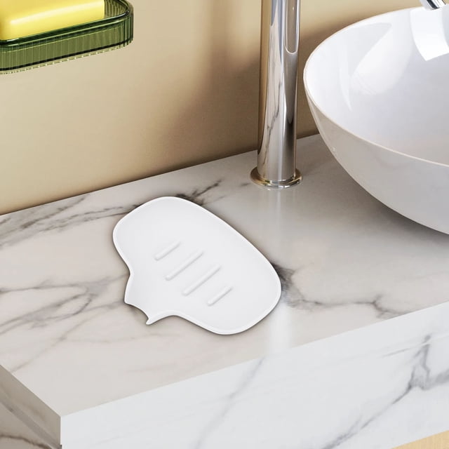 RXIRUCGD Elliptical Soap Box With Drainage And Guide No Punching No Water Accumulation Soap For Bathroom