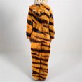 thumbnail image 4 of Combinaison Pyjama Unisexe Adulte Léopard à Capuche avec Fermeture Éclair Manches Longues en Peluche, 4 of 7