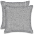 thumbnail image 1 of Herringbone Stripe Cotton Cushions Set of 2 Poly Filled With Zipper Machine Washable, 1 of 4