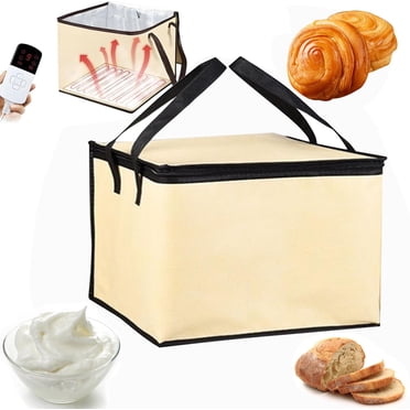 Boîte d'Apprêt Polyvalente pour Pâte avec Chauffage, Boîte d'Apprêt pour Pain au Levain, Boîte d'Apprêt pour Pâte, Réchauffeur de Pain au Levain, Boîte d'Apprêt pour Fabrication de Pain Réglable avec Tapis Chauffant