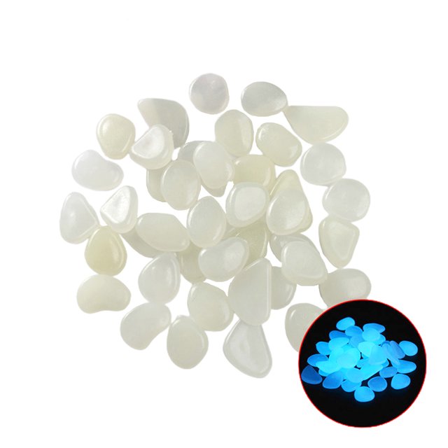100PCS Pierres Brillantes Simulation de Galets Pavée Faite par l'Homme Roche Réservoir de Poisson Cailloux Résine Décorations de Jardinage, 2,2 Cm
