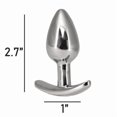 thumbnail image 2 of Pillow Talk Sneaky Luxurious Crystal Acrylic Anal Plug, Silver, 2 of 5