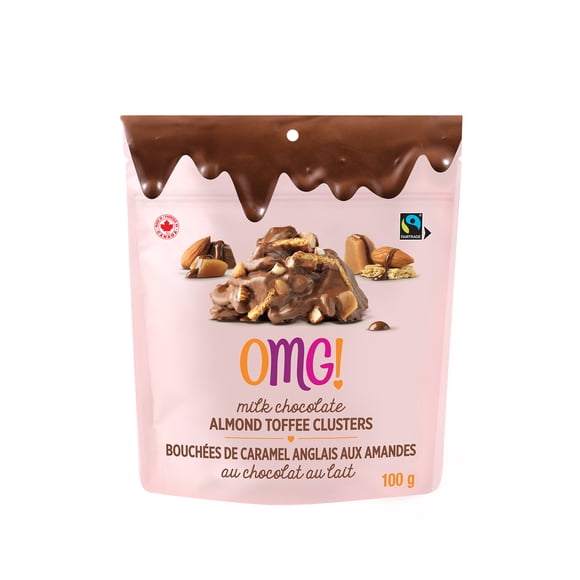 OMG! Milk Chocolate Almond Toffee Clusters, 100 g