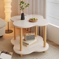 thumbnail image 2 of White Wooden Side Table 53X40X40Cm Small End Table With Storage Shelf Living Room Coffee Table Nightstand For Bedroom Sofa Balcony Compact Furniture With Open Shelf Design Modern Home Deco, 2 of 6