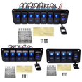 thumbnail image 3 of Yimiti Waterproof 5 6 8 Gang Rocker Switch Panel Led Light For Car Marine Boat 12V 24V-5 Gang, 3 of 8