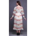 thumbnail image 4 of Bimba Robe Maxi Décontractée Longue à Taille Smockée Imprimée Teinture sur Nœuds pour Femmes - X-Grand, 4 of 5