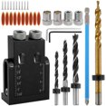thumbnail image 1 of Ultimate Woodworking Drill Guide for Precise Oblique & Finishing Tasks 38-Piece Pocket Hole Jig Kit, 1 of 5