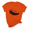 thumbnail image 4 of Dadaria Hauts Femme Chemise Orange Manches Courtes T-Shirt Col Rond Été Chandail Blouses 2TG, 4 of 5
