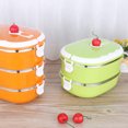 thumbnail image 4 of PVCS 2-layer 1800ml Rectangular Food Lunch Box Stainless Steel Lunch Box Lunch Box Food Storage Box Children's Lunch Box Hot Food, 4 of 7