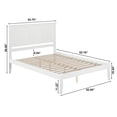 thumbnail image 2 of Leo & Lacey Contemporary Queen Solid Wood Platform Bed in White, 2 of 2