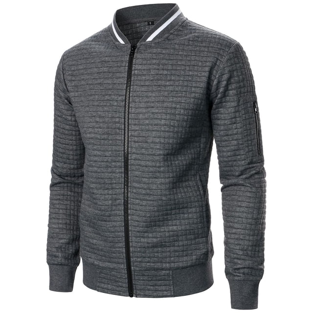 RKSTN Men Sweatshirts Mock Neck Zip Up Sweatshirt with Pockets Solid Color Cardigan Lightweight Workout Sweatshirt Winter Clothes