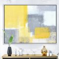 thumbnail image 3 of Designart Grey and Yellow Blue Abstract XXI FLOAT FRAME WALL ART, 3 of 3