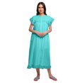 thumbnail image 1 of Moomaya Robe de Nuit d'Allaitement en Coton pour Femmes, Unie, à Col Rond, 1 of 6