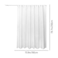 thumbnail image 2 of Maplenight Solid Color Shower Curtain Liner 79 x 71 Inch Waterproof Fabric Bathroom Curtain With Hooks Simple Modern Design For Tub Toilet Closet Polyester Washable Extra Long White, 2 of 6