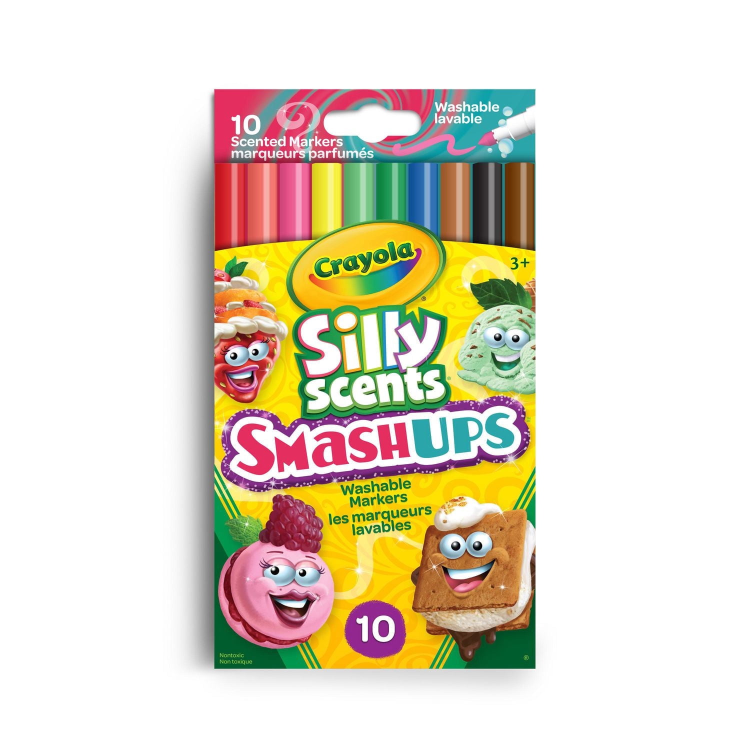 Silly Scents Smash-UpsTM Washable Slim Markers, 10 Count