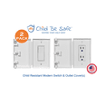 thumbnail image 1 of Child Be Safe (2-Pack) Child and Pet Proof Rocker Switch & Outlet Covers, White, 1 of 11