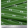 thumbnail image 3 of Soimoi Green Rayon Crepe Fabric Bow & Stripe Decor Fabric Printed Yard 46 Inch Wide, 3 of 5