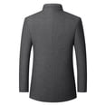 thumbnail image 3 of Gray Mens Basic Jackets Blazers Outfits for Man Long Sleeve Collared Neck Fleece Lined Sherpa Work Office Modest Lounge Fall Winter Outfits Button 2025 Clothing Y2K 3XL, 3 of 8