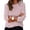 Pink, variant on Moxiu Womens Classic Black White Striped Long Sleeve Shirt Crew Neck Tops Casual Loose Fit Basic T Shirt for Women Fall Pullover 2025 95%Polyester,5%Spandex