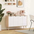 thumbnail image 2 of HOMCOM Buffet de 47 Pouces, Armoire Buffet avec Tablettes Ajustables, Naturel, 2 of 10