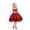 Dress493# Brick Red, variant on oqasdz Girls Dress Elegant Girls Party Dress Girl Tutu Gown Celebrations with Satin Fabric and Delicate Lace Embellishments