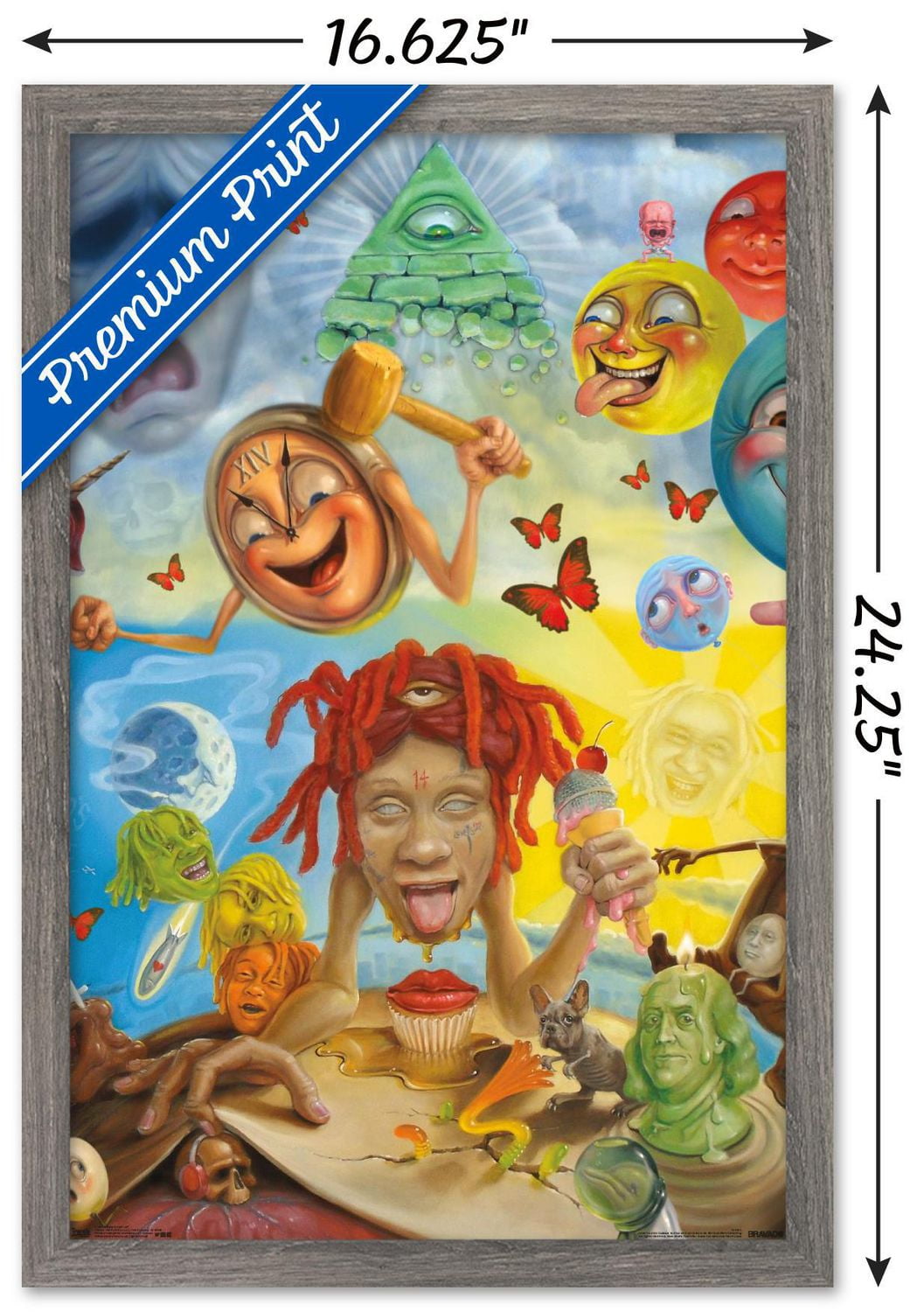 Trippie Redd - Art Wall Poster, 22.375" x 34" Framed