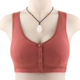 thumbnail image 2 of LNGOOR Front Closure Bras For Women Plus Size Full Coverage Bras Front Button Shaping Cup Shoulder Strap Bras Post Surgery Brassiere Sports Bra Wireless Minimizer Extra-Elastic Bra Everyd, 2 of 5