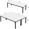 thumbnail image 2 of Tribesigns 78.74-Inch White and Black Conference Table, Large Office Meeting Seminar Desk with Metal Legs and Adjustable Foot Pads, Seats 6–8, Only Table Included, 2 of 5