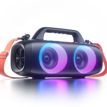 VEATOOL Portable Bluetooth Speaker, 80W Peak Loud Outdoor Speaker with Bass, 24H Playtime, RGB Lights,Portable Wireless Speakers for Party, Beach