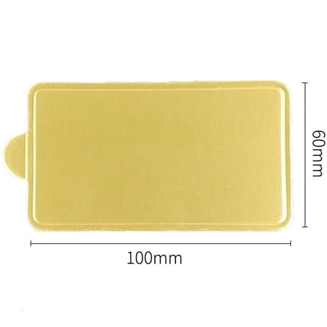 100pcs Practical Cake Pad Multipurpose Greaseproof Mousse Cake Board Gold Paper Cupcake Mat for Home Kitchen Parties New - D