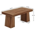 thumbnail image 2 of Table à Manger Rectangulaire de 5 Pouces pour 4-6, Table de Cuisine en Bois, Table à Manger Style Ferme, 2 of 5