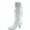White, variant on Maggie-39 Women's Round Toe High Heel Zipper Mid-Calf Causal Dress Boots Shoes