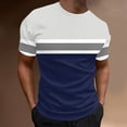 thumbnail image 2 of adviicd Chemises de Plage pour Hommes T-Shirt Tie Dye Manches Courtes Col Rond Bleu,TTG, 2 of 4