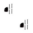 thumbnail image 1 of ZLight 4 Holes Electric Guitar Neck Plate Mounting with Screws Replacement Metal Instrument Repair Board for Professional Black 2Set, 1 of 6