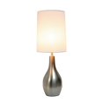 thumbnail image 4 of Lampe de table Simple Designs à 1 ampoule en forme de larme, nickel brossé, 4 of 6