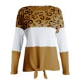 thumbnail image 3 of RKSTN Sweaters for Women Fashion Stripe Leopard Print Comfortable Long Sleeves Sweater Tops Fall Sweaters, 3 of 9