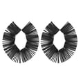 thumbnail image 3 of 2pcs Motorcycle Retro Foot Pedal Saddlebag Craft Artificial Leather Fringe(Black), 3 of 9