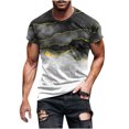 thumbnail image 2 of Qertyioot Chandails de Sport pour Hommes, T-Shirt Décontracté à Col Rond Imprimé, Chandail de Sport D\'entraînement Physique à Manches Courtes, 2 of 5