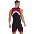 thumbnail image 2 of Sxiwei Men's Sun Protection Jumpsuit Sleeveless Rash Guard Zipper Bodysuit Swimwear Surfing Bathing Red XL, 2 of 7