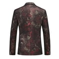 thumbnail image 3 of TIMIFIS Blazer de Bal pour Hommes Grande Taille Imprimé une Bouton Veste de Complet Mode Décontractée Souper Robe de Mariée Blazer, 3 of 3