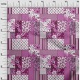 thumbnail image 3 of oneOone Polyester Lycra Purple Fabric Floral Sewing Material Print Fabric By The Yard 56 Inch Wide, 3 of 5