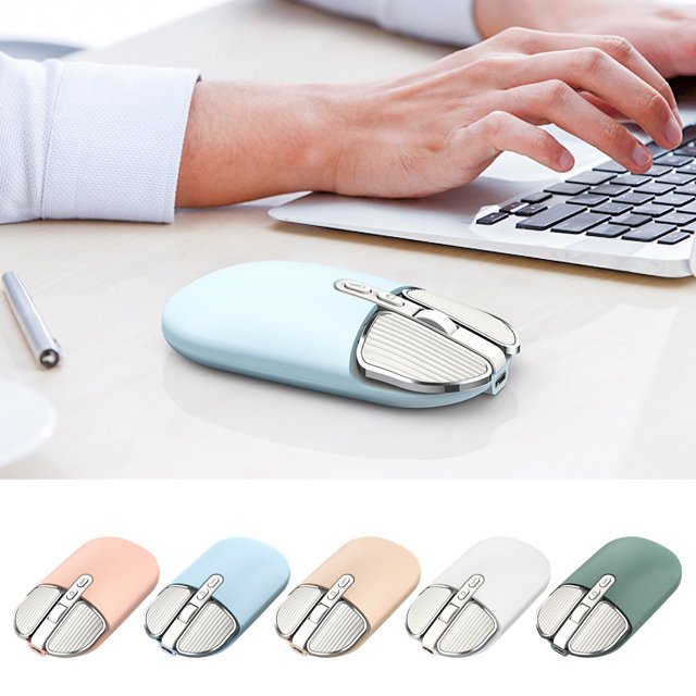 CQCYD 5Pcs Wireless 2.4G Mouse, Portable Optical Computer Mice, Plug Play Noiseless Click, Compact Wireless 2.4G Mouse for Laptop, Office and Home Use