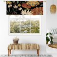 thumbnail image 2 of Black Boho Kitchen Curtains Valances, Bohemian Flower Pattern Semi Sheer Kitchen Valances for Living Room, Rod Pocket Short Window Treatment Decor, 52x18, 2 of 5
