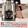 thumbnail image 4 of Gourmia 1.7L Programable Glass Kettle with Touch Display, Infuser, Black, 4 of 8
