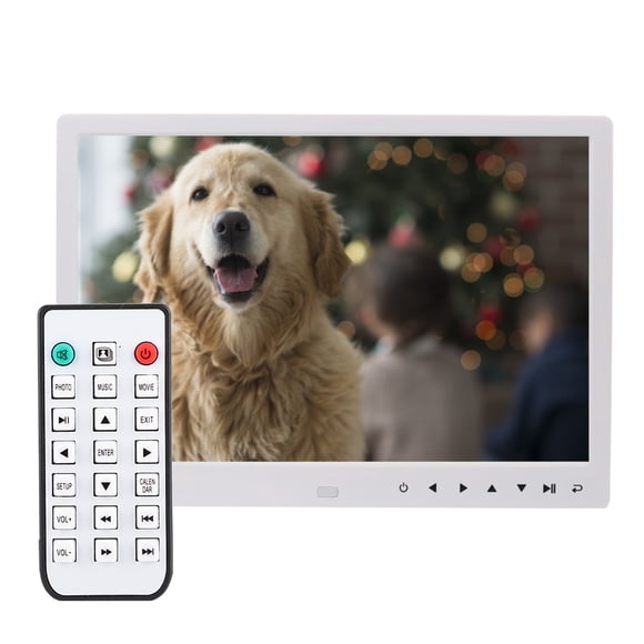 12'' Digital Photo Frame 12'' Portable HD Digital Photo Frame Clock Movie Player Album With Remote Controller