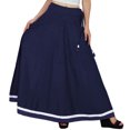 thumbnail image 1 of Bimba Women Long Boho Maxi Skirt Cotton Flared Skirts With Drawstring Waist, 1 of 2