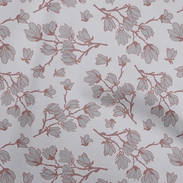 oneOone Polyester Spandex Light Purple Fabric Floral Sewing Material Print Fabric By The Yard 56 Inch Wide